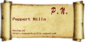 Peppert Nilla névjegykártya